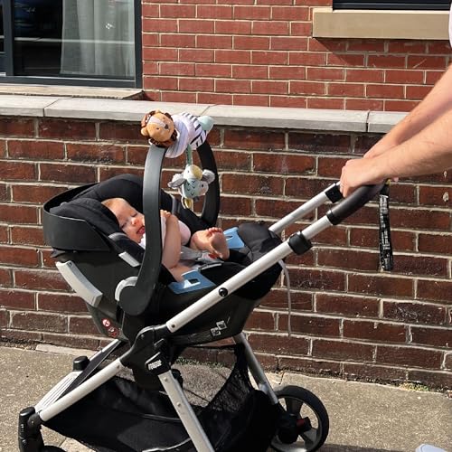 Nuby - Animal Adventure Spirale - Kinderwagenkette -Spiralspielzeug - Buggy-Spielzeug - Kinderwagen Spielzeug zum Fühlen und Greifen - 0+ Monate