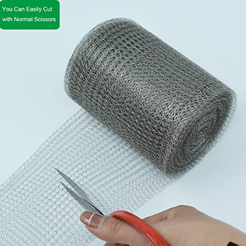 wire mesh for mice control 534 x 33ft stainless steel wool double layer rodent mesh barrier stainless steel mesh hole filler flexible stretchy for garden house and diy