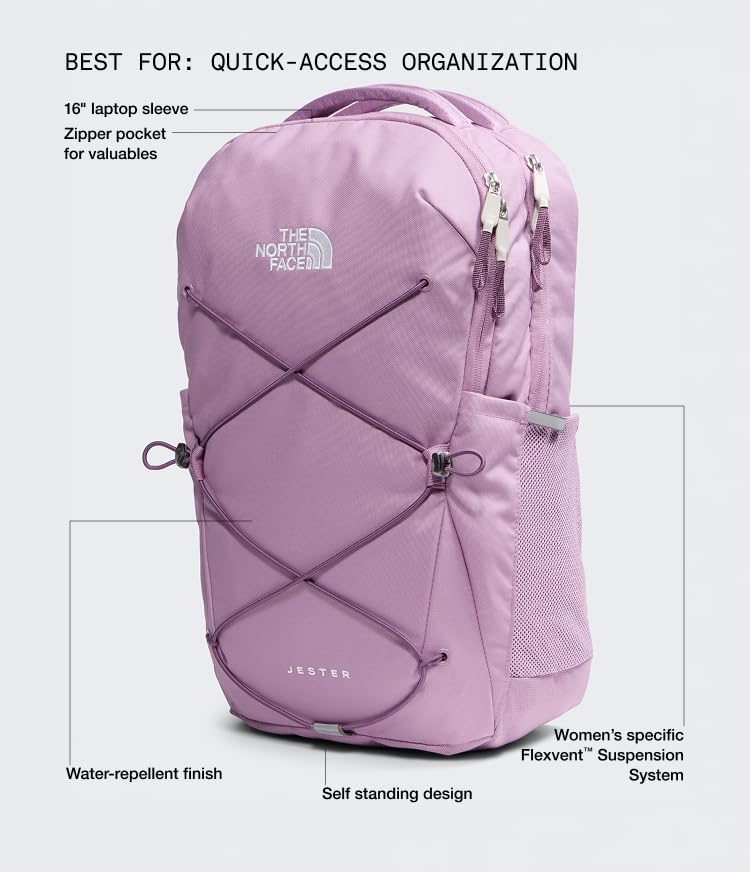 Image of The North Face Women's Jester Everyday Backpack, Hshd Lvndr /Chrma Purp, OS