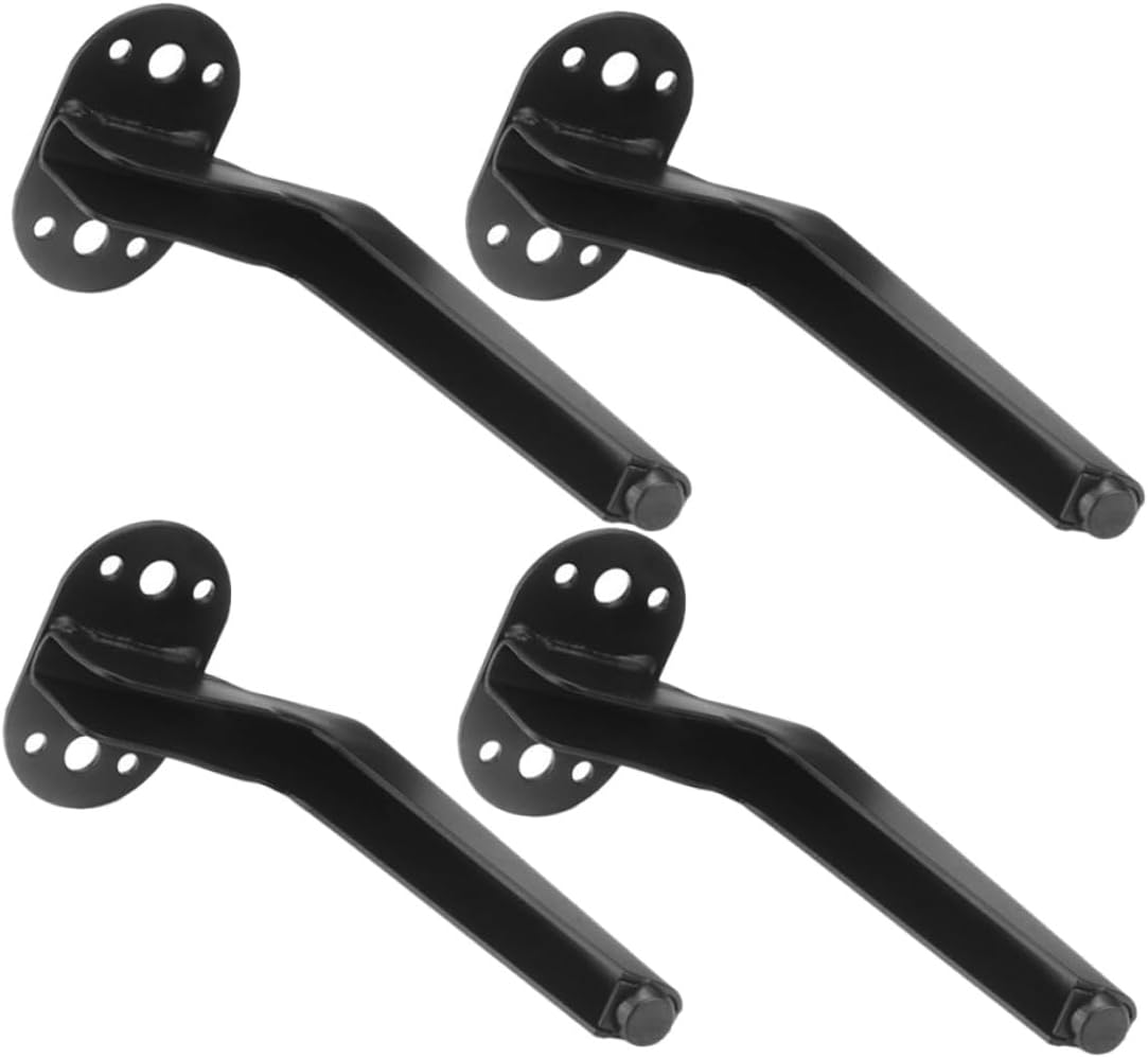 4pcs Metal Furniture Legs for Tv Cabinet Dresser Couch Support Replacement, 14.5cm Matte Black Round Sofa Table Legs for Home Furniture