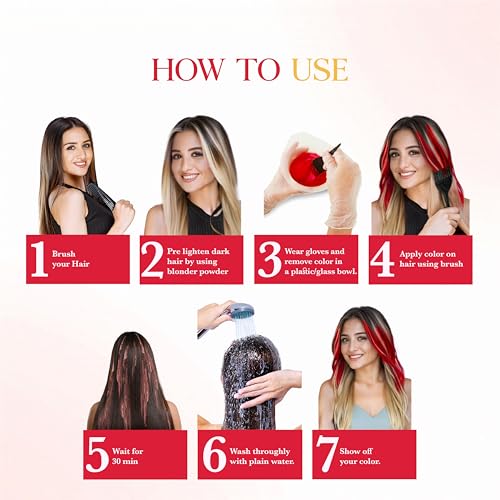 Image of Cosglam Semi Permanent Hair Color for Women & Men - Model #23 Valentine Red (120 g) | No Ammonia, No Peroxide, Non-Oxidative Vegan Hair Dye | Enriched with Conditioner for Glossy Finish