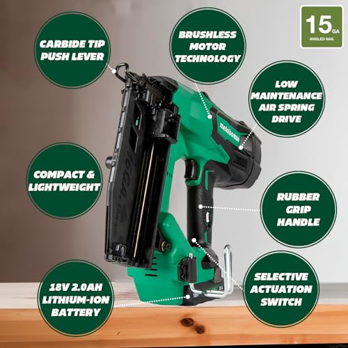 Metabo Hpt NT1865DMAST 18V Multivolt™ Angled Cordless Finish Nailer Kit thumb #1