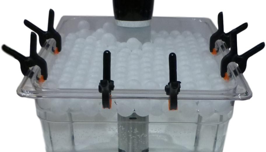 Sous Vide Cooking Water Balls, 8 Clip Kit Bundle And Drying Bag for Anova, ChefSteps Joule, Wancle Immersion Circulators, and most containers