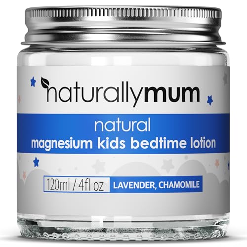 Image of NATURALLY MUM - Magnesium Lotion for Kids & Babies [NATURAL & SAFE] - Juniors Bedtime Lotion - Magnesium Cream for Kids & Babies - Magnesium Lotion for Sleep Kids & Toddlers - Lavender & Chamomile