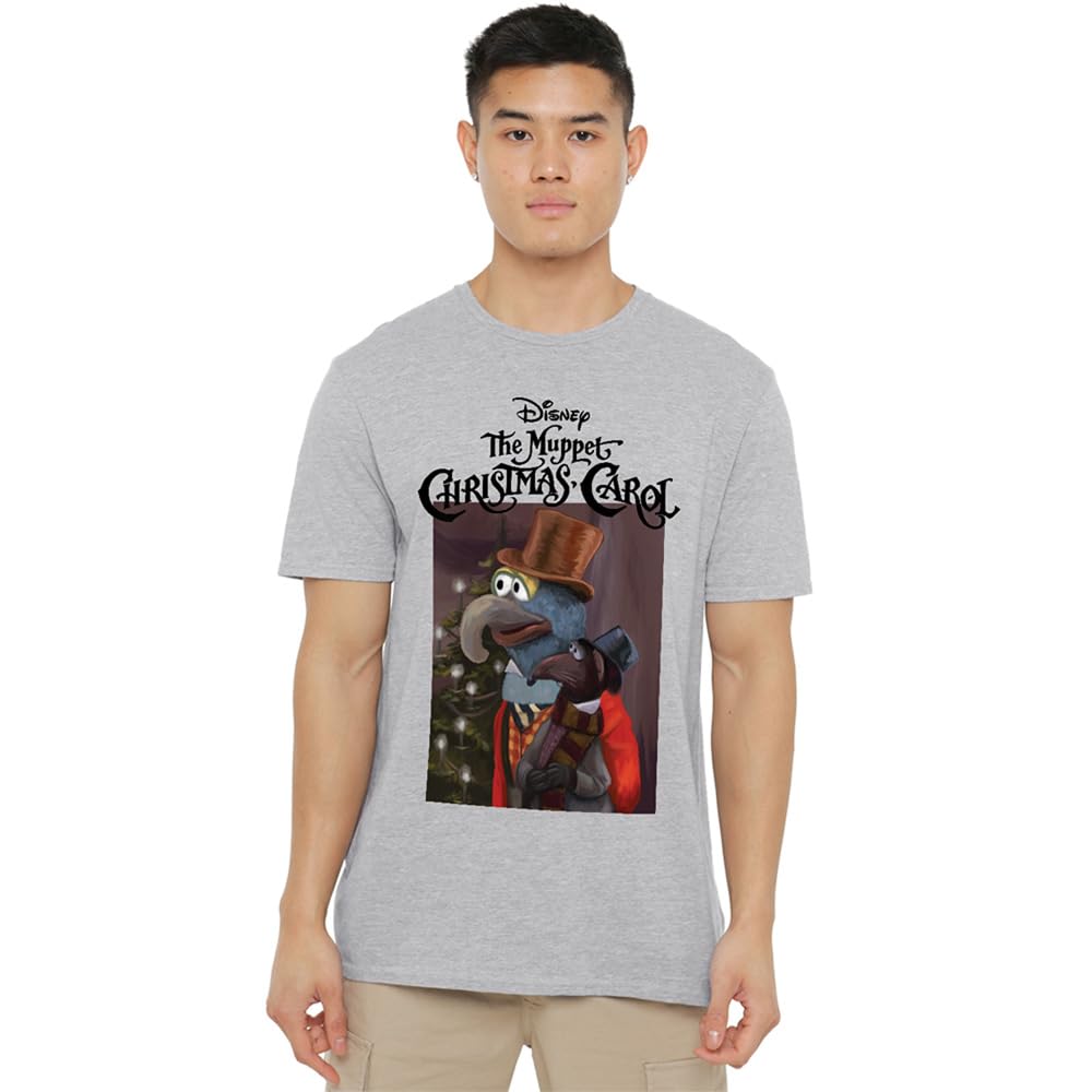 Muppets Disney The Christmas Carol Gonzo Rizzo Unisex T-Shirt, Athletic Heather, Small