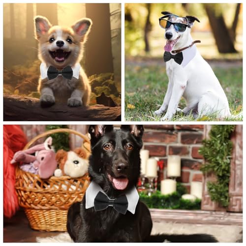 Hund Hochzeit Fliege Für Katzen Und Haustiere - Verstellbare Baumwolle Hundekrawatte Für Geburtstag Und Party