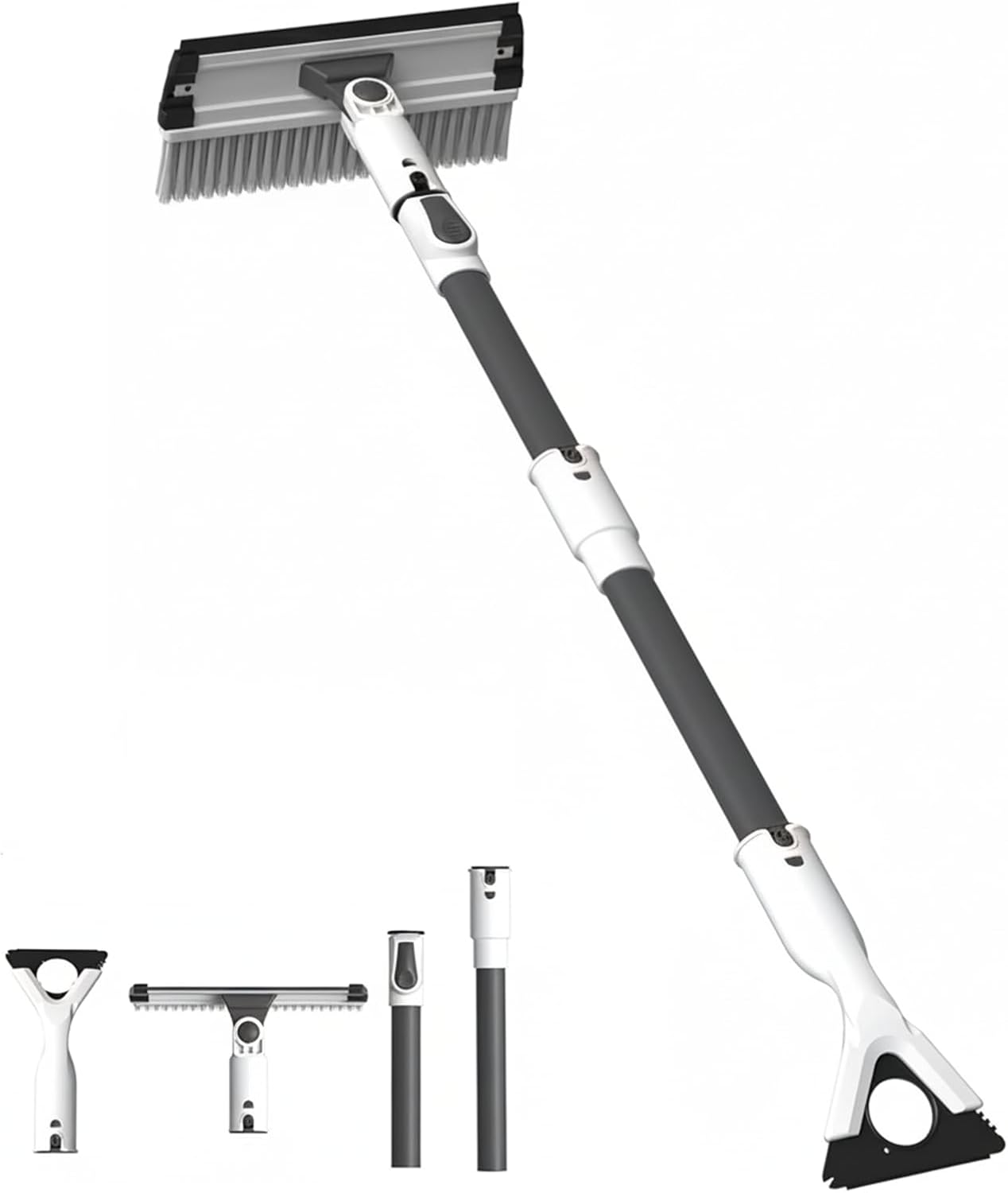 Snow Brush & Ice Scraper with Extendable Telescopic Pole