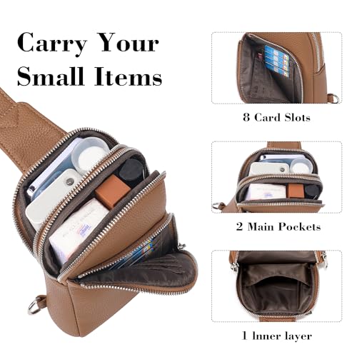 Image of INICAT RFID Blocking Sling Bag, Anti Theft Crossbody Bag for Women Compact Travel Purses Leather