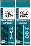 L'Oreal Paris Colorista Semi Permanent Hair Color for Brunettes, Color Depositing Hair Mask Formula, Teal (Pack of 2)