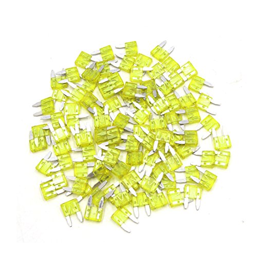 Fusible boîtier mini lame 20A jaune en plastique pour circuit électrique de moto et auto