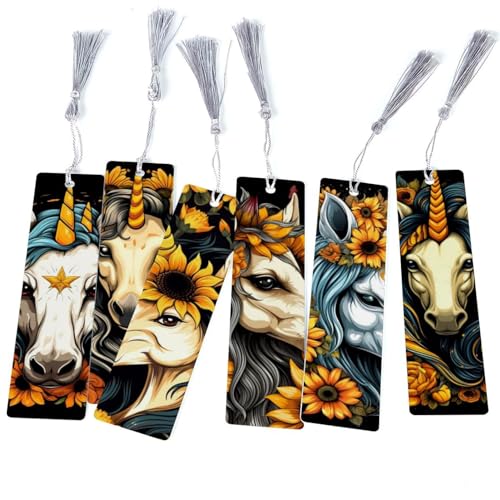 Marque-pages licorne et tournesol, le cadeau parfait pour lectrices