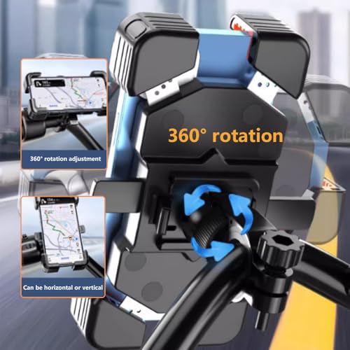 Soporte móvil moto con rotación 360° y anti vibración para Harley Dyna Street Bob 5