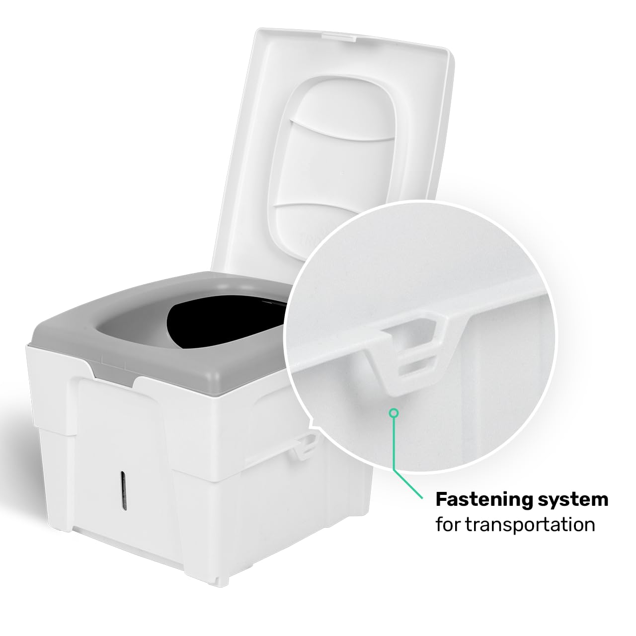 TROBOLO WandaGO Lite – Kompakte Campingtoilette [30x38x34] – Ultraleichte Trockentrenntoilette für unterwegs – Ohne Gerüche, Wasser & Chemie – Mobile Reisetoilette für Auto, Van, Camping & Boot
