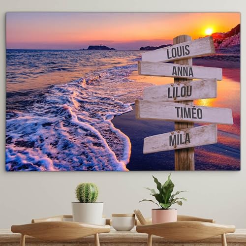 Toile personnalisée prénom famille pour graver vos souvenirs sur le bois