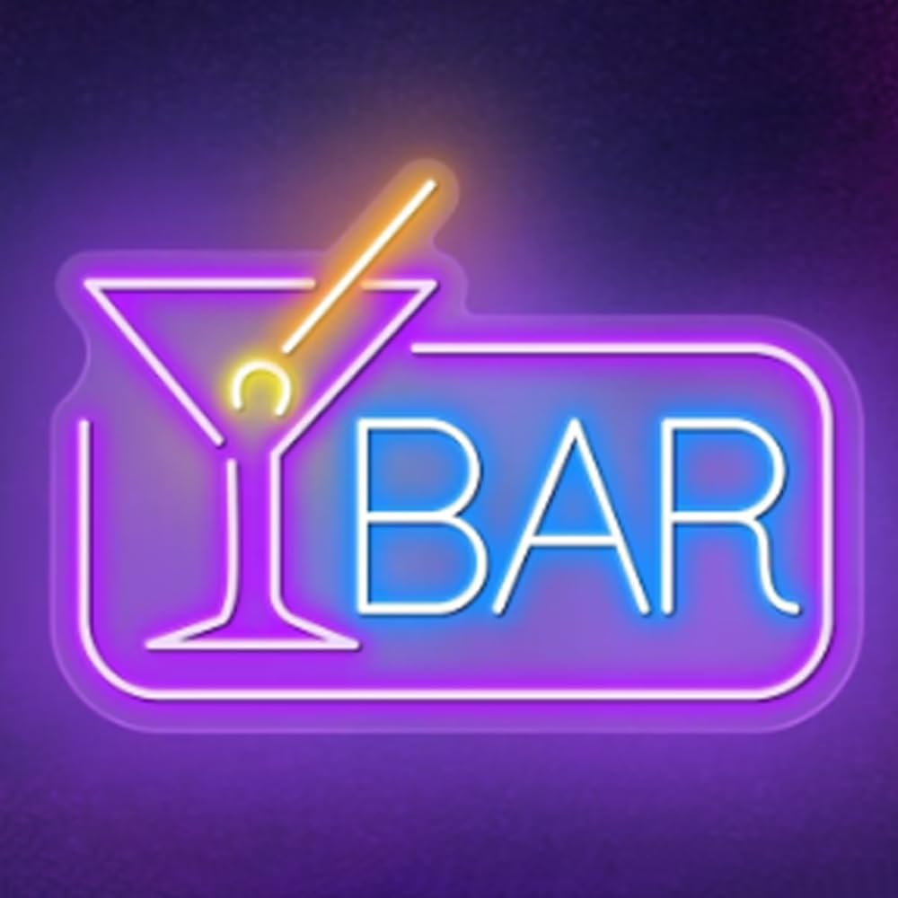 LED Sign Bar Neon Signs Drinks Led Lights Tiki Bar Wall Decorative Night Lamps Party Decoration Light USB Brightness Adjustable