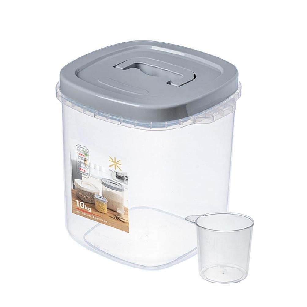 Zoud 1 Sealed Flour Storage Tank .2L/5Kg Food Storage Container Airtight Rice Container Bin With Measuring Cup Cereal Storage Food Storage Containers