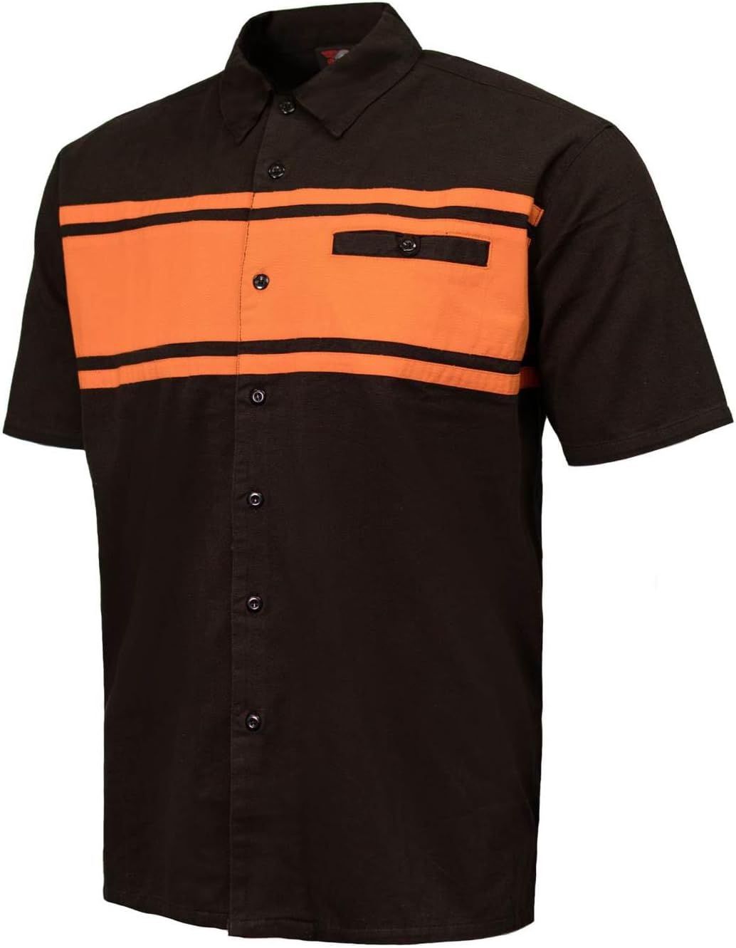 MMCC Men’s Super Duty Classic Mechanic Button-Up Shop Shirt w/Microfiber Cleaning Panel - Dual Chest Pockets