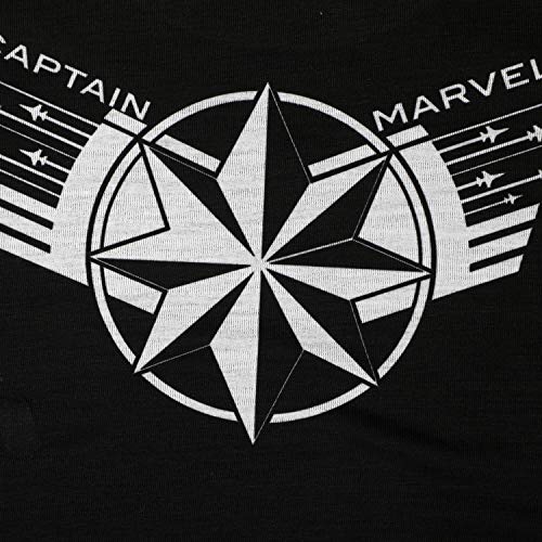 Image of Captain Marvel Girl's Animal Print Regular fit T-Shirt (DCMGT0039.2 Black 4-5 Years)