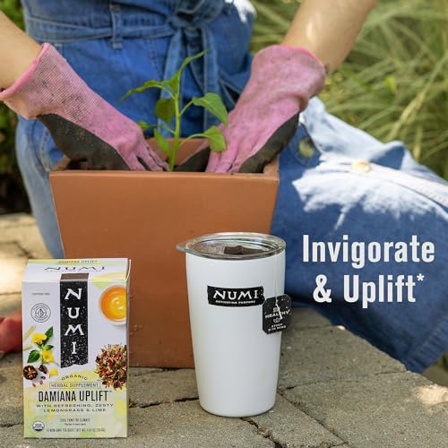 Image of Numi Organic Damiana Uplift Tea, 48 Herbal Tea Bags, Caffeine Free