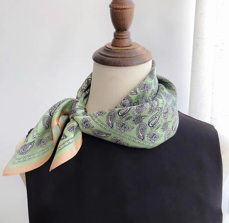 Image of ANDANTINO 100% Mulberry Silk Scarf -21 inch Square Neckerchief with Gift Packed