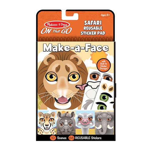 Image of Melissa & Doug Make-a-Face Safari Reusable Sticker Pad