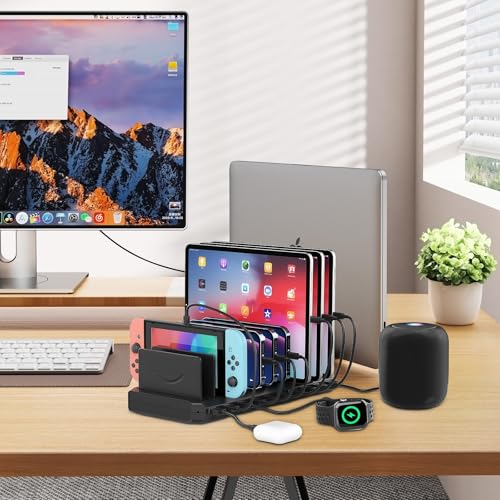Station de charge USB 60W à ports multiples et séparateurs modulaires - 4