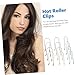 HONMEET 24pcs U-shaped Electric Hot Roller Clips Set for Hair Styling Durable Clips for Curling Includes Red Yellow Blue All Hair Types