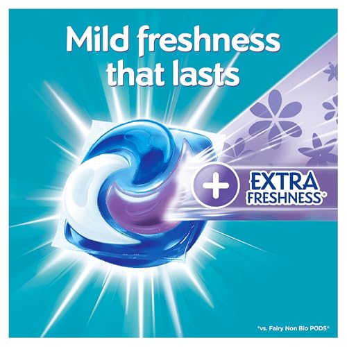 Fairy Non Bio Platinum PODS® Washing Liquid Capsules, 104 Washes (52x2), Silk Tree Blossom & Jasmine, With Extra Freshness For Sensitive Skin - Image 4