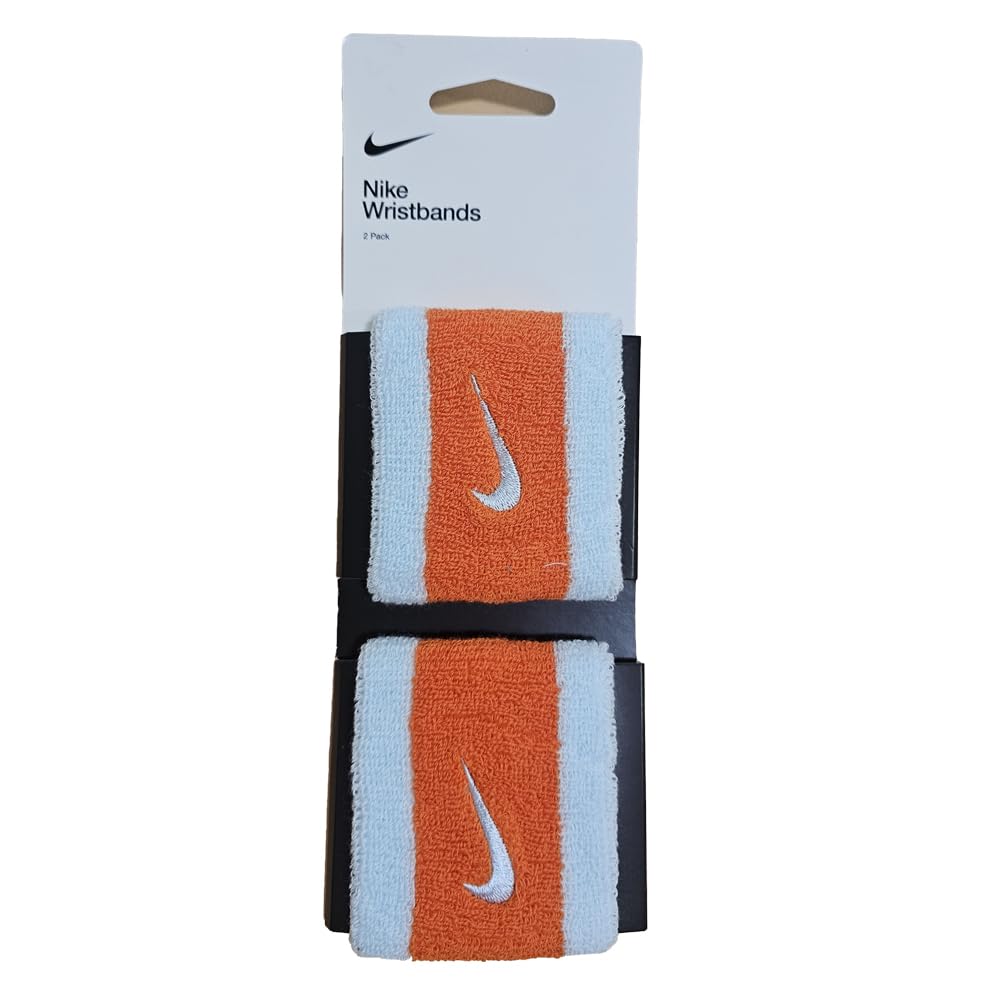 NIKE Premier Swoosh Singlewide Wristbands -Soft, Moisture-Wicking (1 Pair, 2.5" Wide)