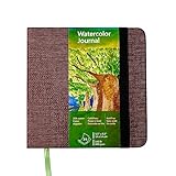 tumuarta Square Watercolor Journal, 5.5x5.5”, 140 LB, 300 GSM, Cotton Paper, Cold Press, 24 Sheets,