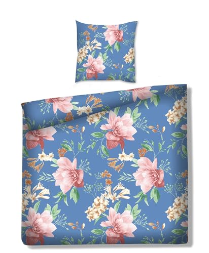 Bedskin Bettwäsche-Set mit Teddy Plüsch Cashmere Touch Cashmere-Optik, 2-teilig, 135x200 cm, 80x80 cm, warmes Plüsch, (Floral)