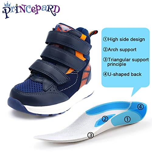 princepard Toddlers Orthopedic Shoes,Kids High Top Corrective Sneakers with Arch & Ankle Support for Girls and Boys to Correct Foot Problems3