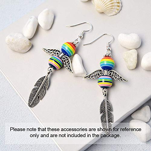 Beadthoven 20Pcs Tibetan Silver Feather Pendants Plated Feather Charms For Making Bracelets Necklaces Earrings Lead Free & Nickel Free & Cadmium Free (Antique Silver) #TOP5