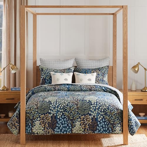 Levtex Home English Forest Navy Reversible King/Cal King Quilt Set