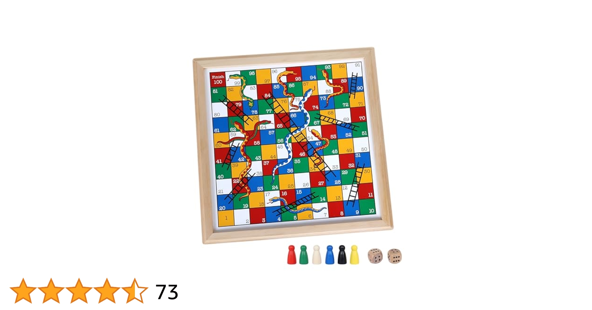 Amazon | Gothink 木製ヘビとはしごゲーム - 13インチ 教育