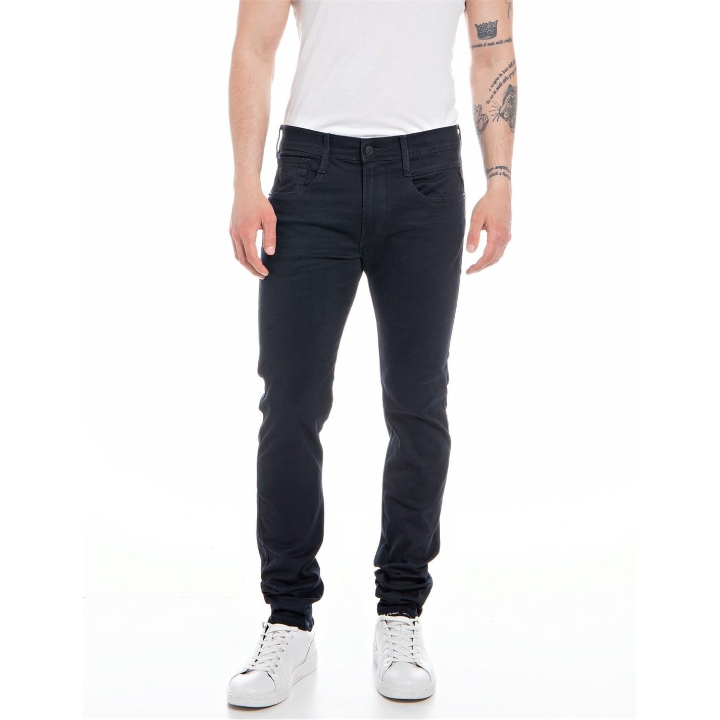 Replay Herren Slim Fit Jeans Anbass Hyperflex Re-Used X-Lite