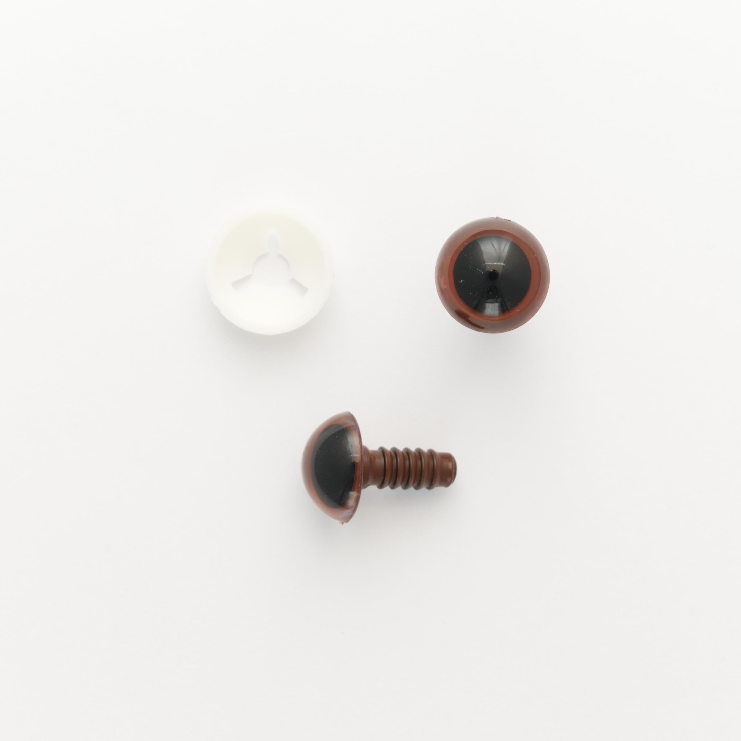 Safety Eyes for Soft Stuffed Toys & Teddy Bears (Brown, 18mm - 5 Pairs)