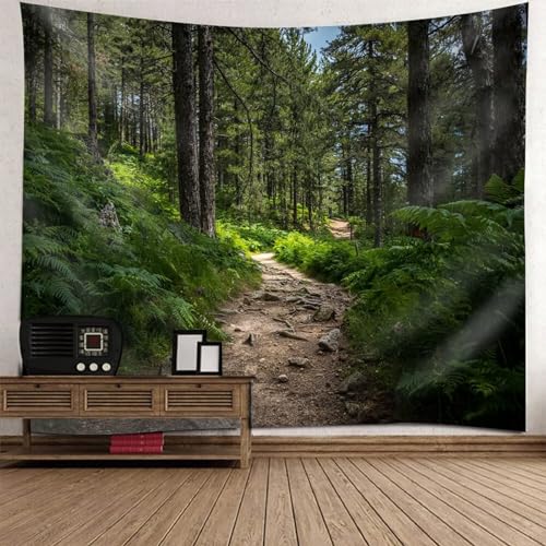 Tapisserie murale paysage de forêt et arbre chemin de vie déco appartement
