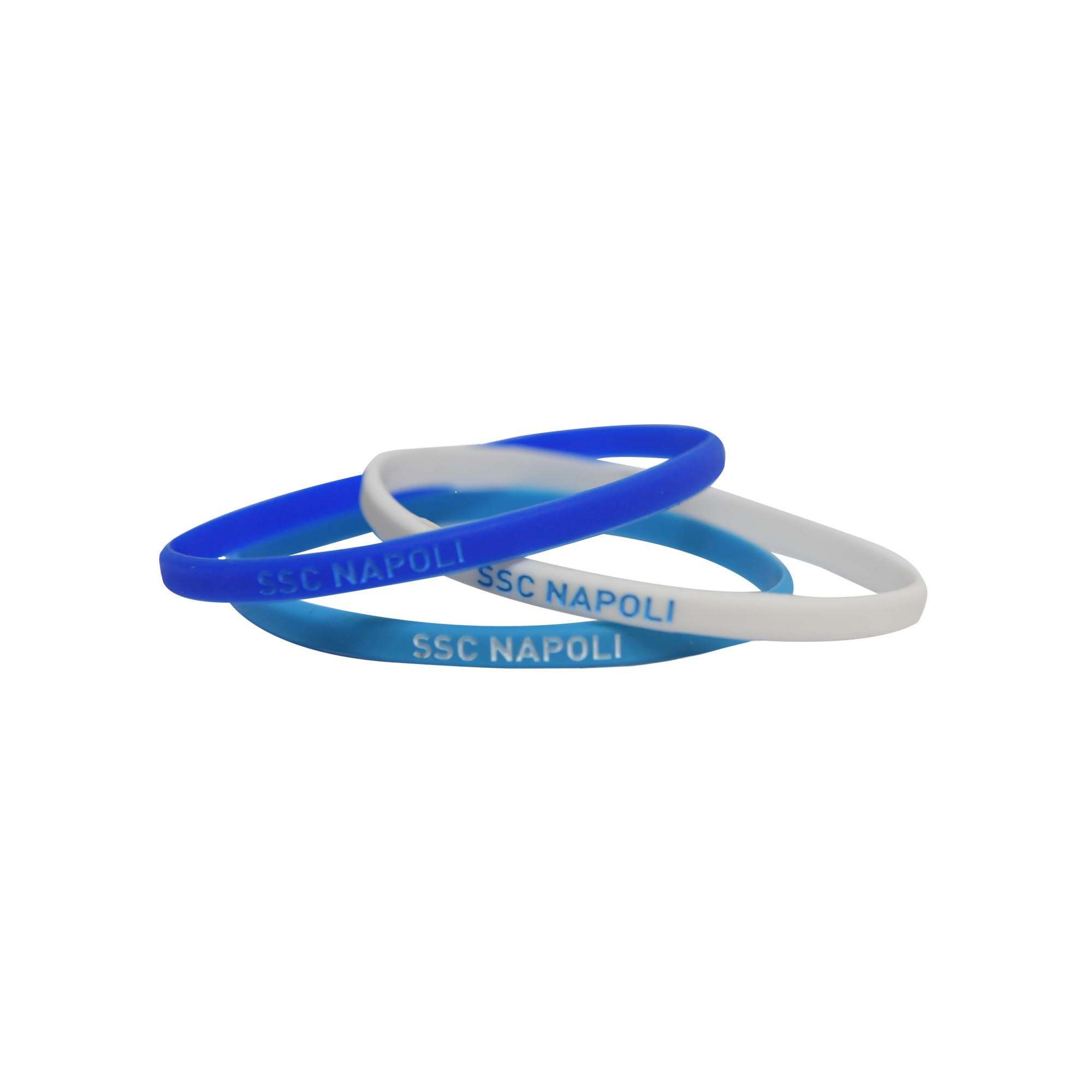 SSC NAPOLI Set Bracciali Unisex Adulto Azzurro