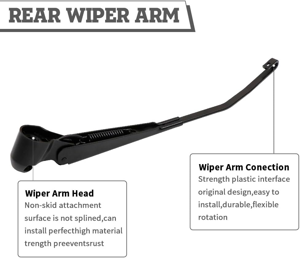 Rear Left and Right Side Wiper Arm Blade Nut Set Replacement for Ford Transit Connect 2009-2013,Back Windshield Wiper Assembly with Window Wiper Cap Cover Accessories,Replace # 2T1Z-17527-B