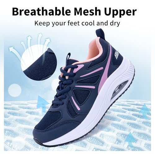 Image of AOV Women Arch Support Walking Shoes Orthotic Sneakers for Plantar Fasciitis Foot and Heel Pain Relief Tennis Shoes
