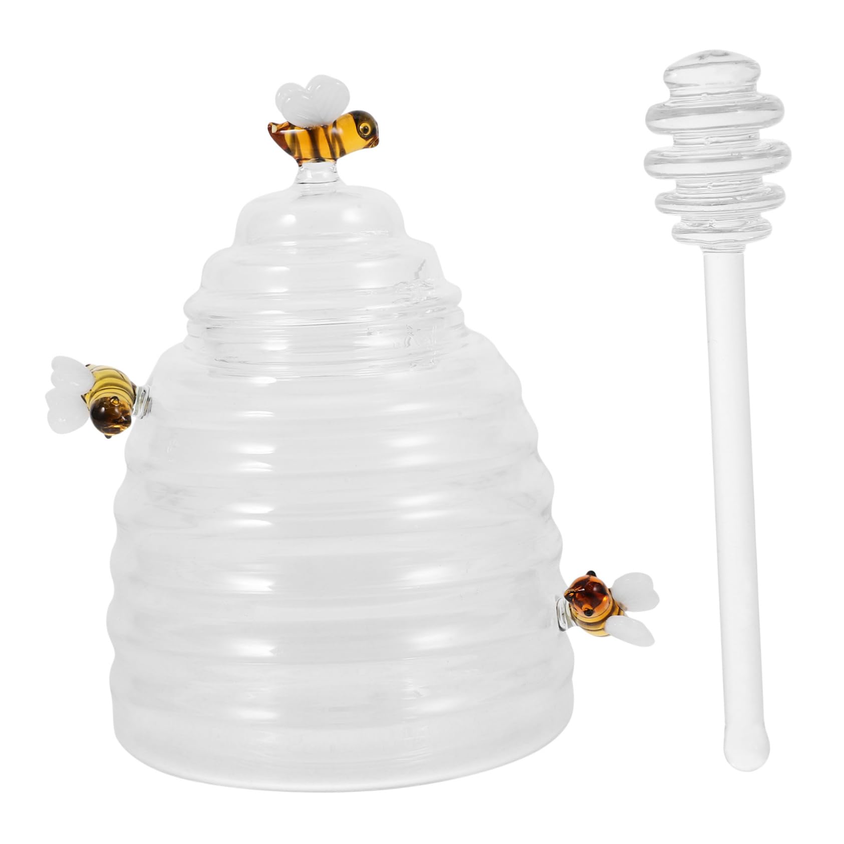 MAGICLULU Lot De 2 Récipients À Miel En Verre Distributeur De Miel Et De Sirop Pour Facile À Utiliser Et À