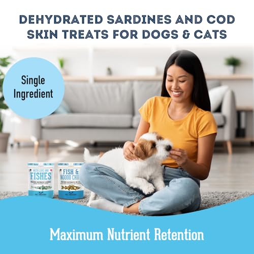 Image of The Granville Island Pet Treatery Cod Skin & Sardines for Dogs & Sardines for Cats (4.59 oz, Pack of 2) - Single Ingredient Dog Treats - Natural Dog Treats, Grain Free