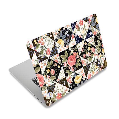 Autocollant pour ordinateur portable 12 à 15.6 pouces motif fleurs colorées