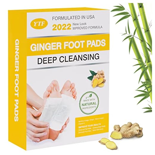 Foot Detox Pads to Remove Toxins Deep Cleaning Ginger Foot Patch Organic Herbal All Natural Bamboo Formula for Relieve Stress Improve Sleep Foot Pads Pain Relief Foot spa