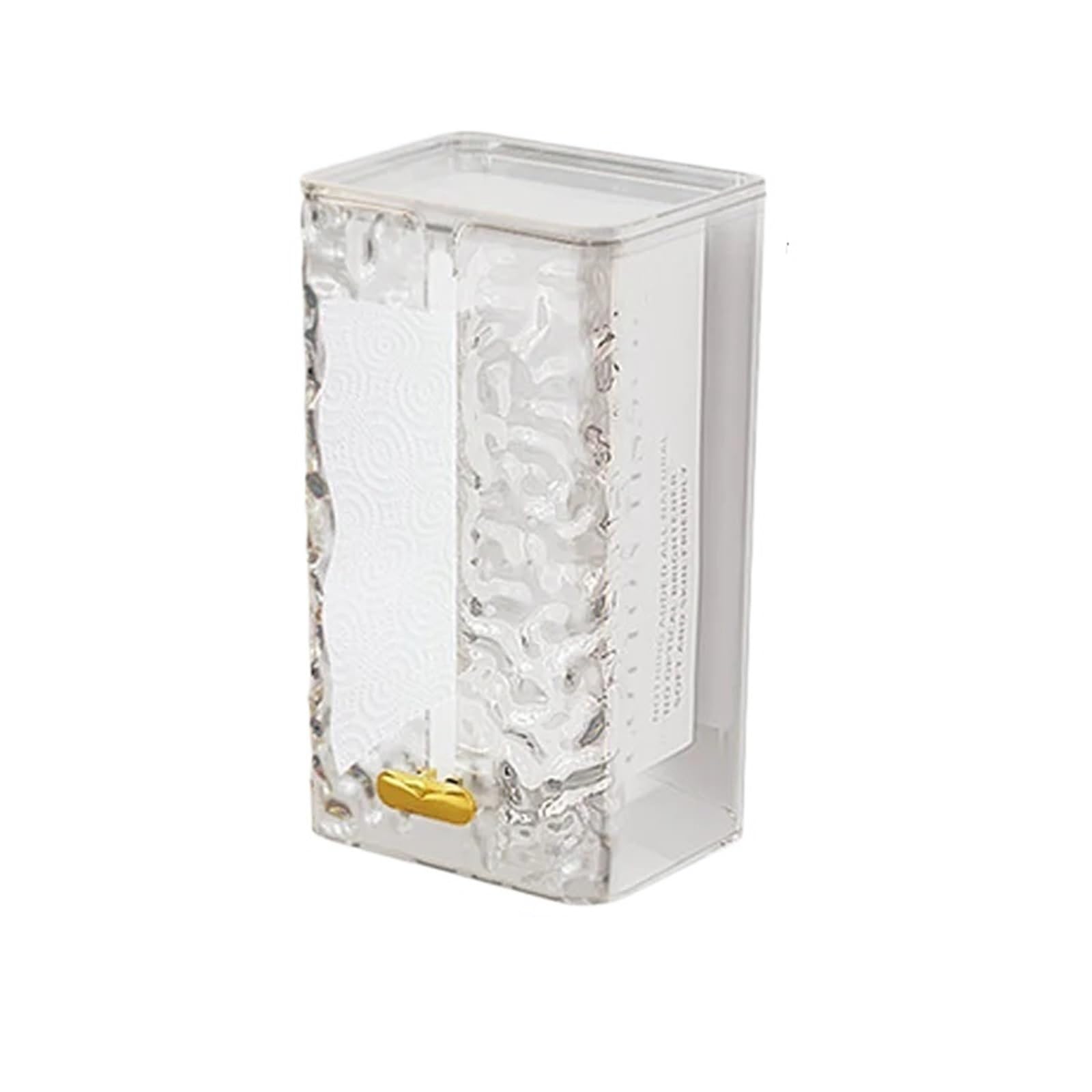 Tissue Box Transparent Rectangular Tissue Storage Box Bathroom Wall Mounted Toilet Paper Case Desktop Napkin Box(Clear)