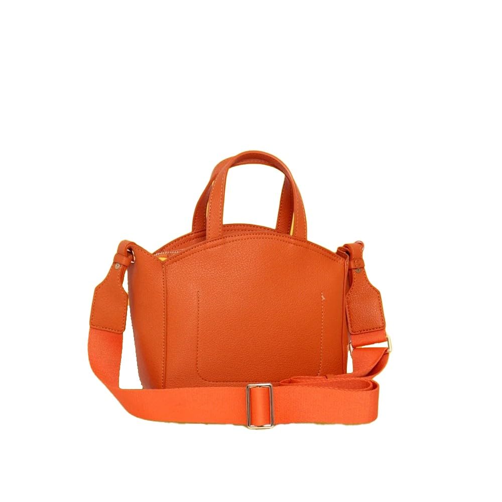 Agatha Ruiz de la Prada Bolso Tote Mini en color naranja con flor calada