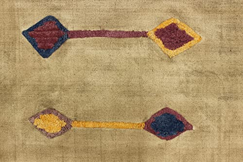 Tapis imprimé main d'exception marron multicolore en 90x150 cm - 6