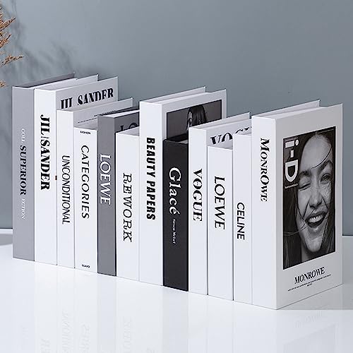 Libros decorativos para rellenar estanterías vacías juego de 12 piezas combinadas 2