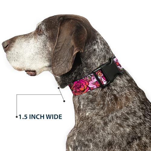 Collar Buckle Down pc-w30218-s de plastico blanco con flores para perros pequenos 8